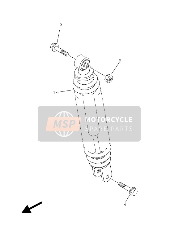 Yamaha DELIGHT 2017 Rear Suspension for a 2017 Yamaha DELIGHT